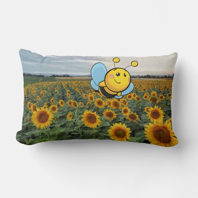 Cojín Lumbar Bee Happy (Anverso)