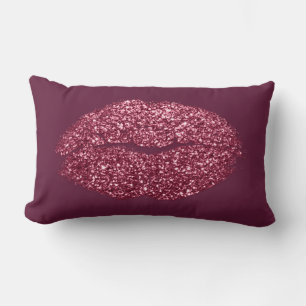 Cojín Lumbar Belleza Borgoña levanta a Purpurina morado beso de
