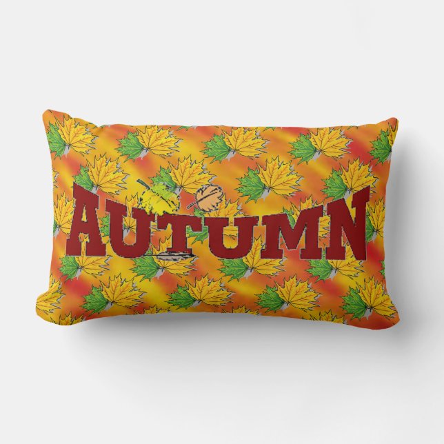 Cojín Lumbar Belleza de otoño - (Anverso)