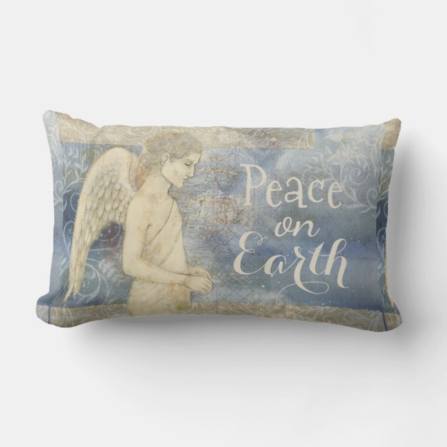 Cojín Lumbar Belleza Guardian Angel Soft Blues, Pillow (Anverso)