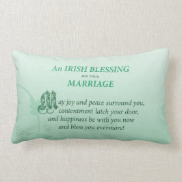 Cojín Lumbar Bendición de Felicitación de Boda Irlandesa