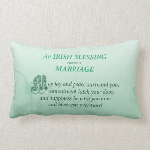 Cojín Lumbar Bendición de Felicitación de Boda Irlandesa