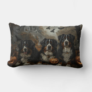 Cojín Lumbar Bernese Mountain Halloween Noche Doggy Delight