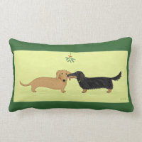Beso del muérdago del Dachshund - navidad del