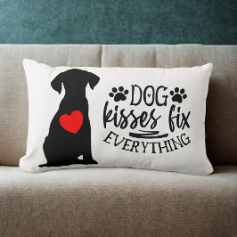 Cojín Lumbar Besos de Perro Arreglan Todo Regalo para Amantes d