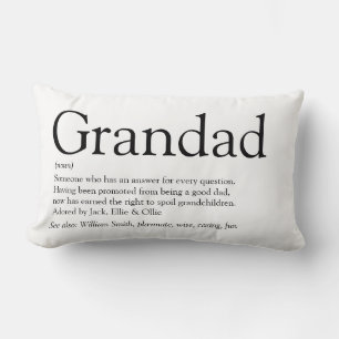 Cojín Lumbar Best Ever Grandpa, Grandfather, Papa Definition