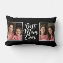 Best Mom Ever Black White Script 2 Photo Keepsake