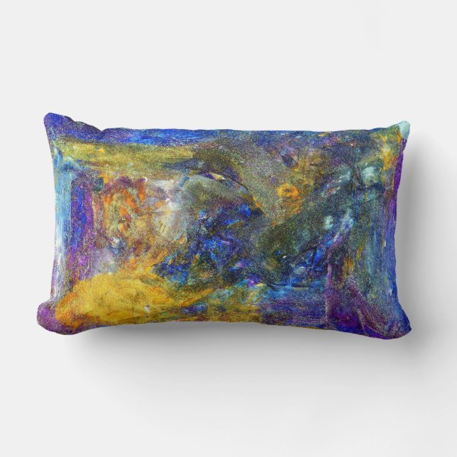 Cojín Lumbar Bestia Azul en ejecución (Anverso)