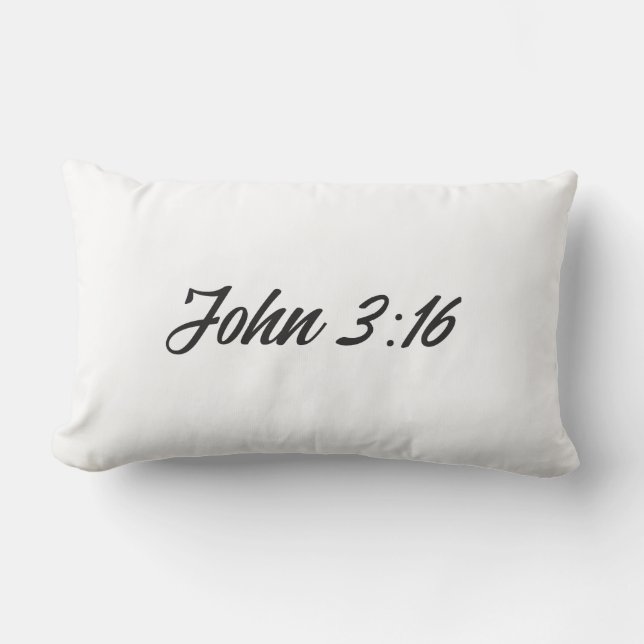 Cojín Lumbar Biblia contra John 3:16 (Anverso)