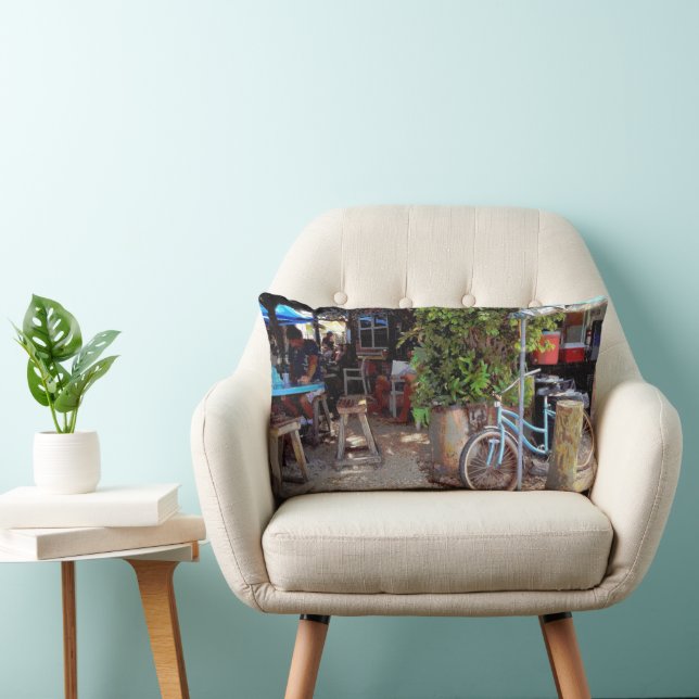 Cojín Lumbar Bicicleta azul (Silla)