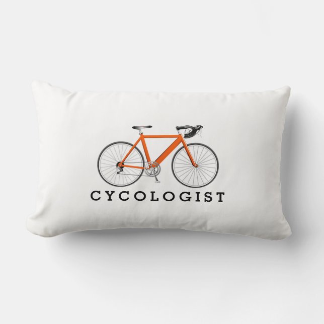 Cojín Lumbar Bicicleta Cycologist Naranja En Blanco (Anverso)