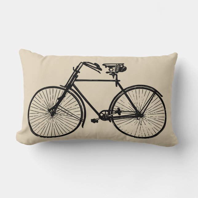 Cojín Lumbar bicicleta de bicicleta negra Lanza de avena de alm (Anverso)
