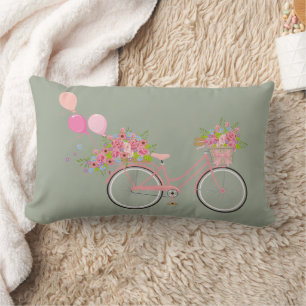 Cojín Lumbar Bicicleta rosa caprichosa