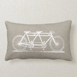 Cojín Lumbar Bicicleta Rustic Vintage Tandem