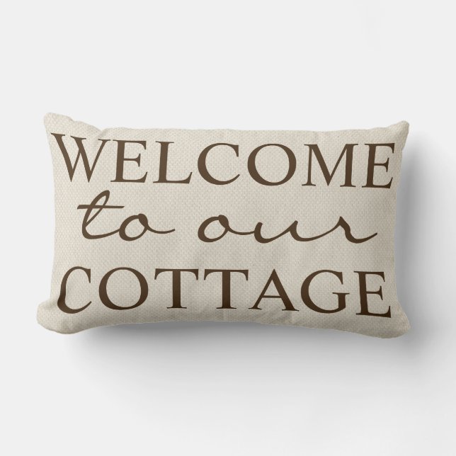 Cojín Lumbar Bienvenida Rusa A Nuestra Casa - Nombre De Familia (Anverso)