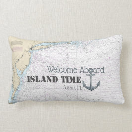 Cojín Lumbar Bienvenido a bordo Nombre del barco Gráfico náutic