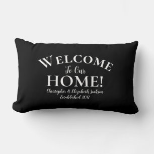 Cojín Lumbar Bienvenido Personalizado de casa elegante Moda cal