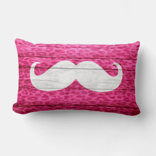 Cojín Lumbar Bigote en estampado de leopardo sobre madera #12