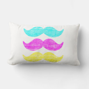 Cojín Lumbar Bigotes CMY (estilo letterpress)