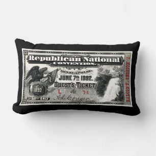 Cojín Lumbar Billete de la Convención Republicana de 1892