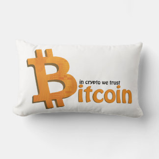 Cojín Lumbar Bitcoin en we trust pillow - crypto