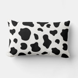 Cojín Lumbar Black and White Cow Print Pillow Decorative 