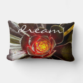 Cojín Lumbar Black Cactus Photo Dream Cote Script Negrita Moder