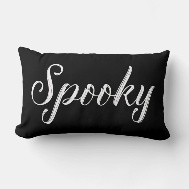 Cojín Lumbar Black Spooky Halloween Pillow (Anverso)