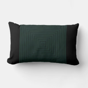 Cojín Lumbar Black verde cuadrado anidado Lumbar Pillow