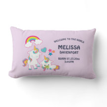 Blancas y lindas Unicornios mágicos mamá y bebé