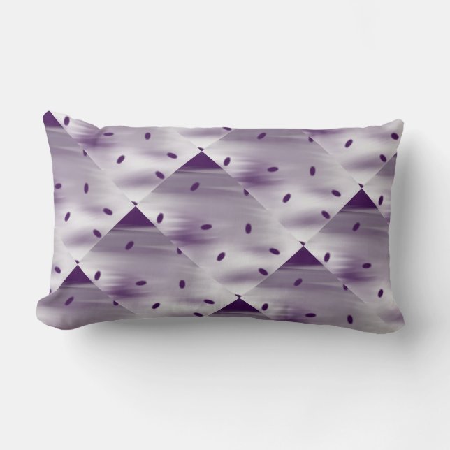 Cojín Lumbar Blanco, lavanda, ovalado morado oscuro Pillow (Anverso)