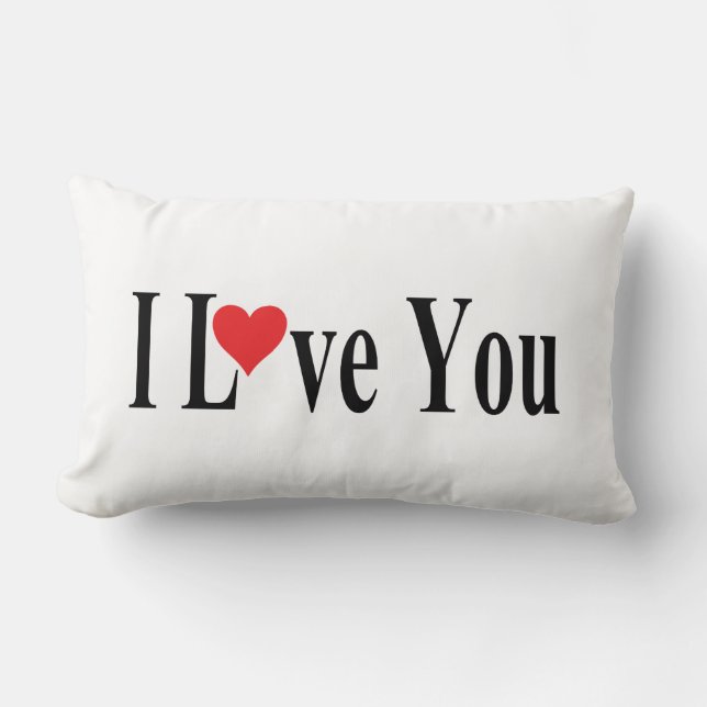 Cojín Lumbar Blanco, te amo (Anverso)