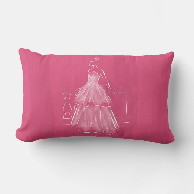 Cojín Lumbar Blancos en el espacio negativo (Anverso)