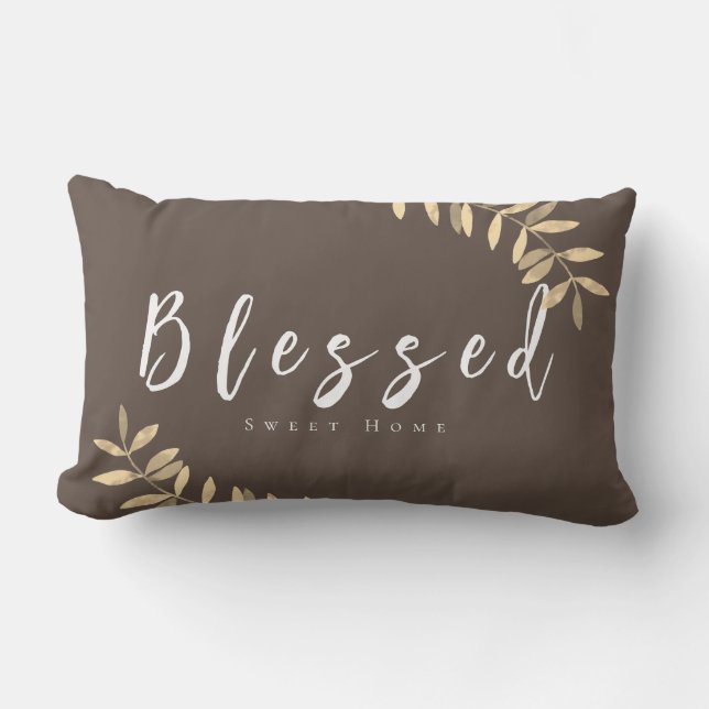 Cojín Lumbar Blessn Modern Brown Lumber Pillow (Anverso)