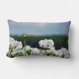 Cojín Lumbar Bloemen veld, Papaver somneferum maanzaad bloem.