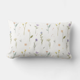 Cojín Lumbar Bloom de flor de patrón floral de 13" x 21"