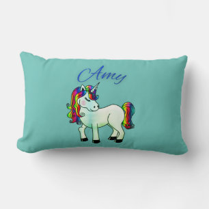Cojín Lumbar Blue "Amy" Nombre personalizado Lumbar Pillow