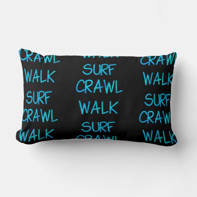 Cojín Lumbar Blue Crawl Walk Surf (Anverso)