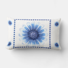 Cojín Lumbar Blue Daisy Lumbar Pillow