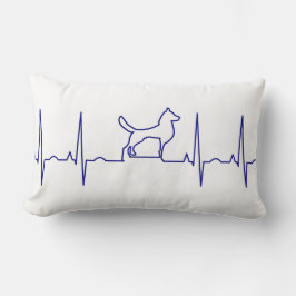 Cojín Lumbar Blue Dog Heartbeat Lumbar Pillow