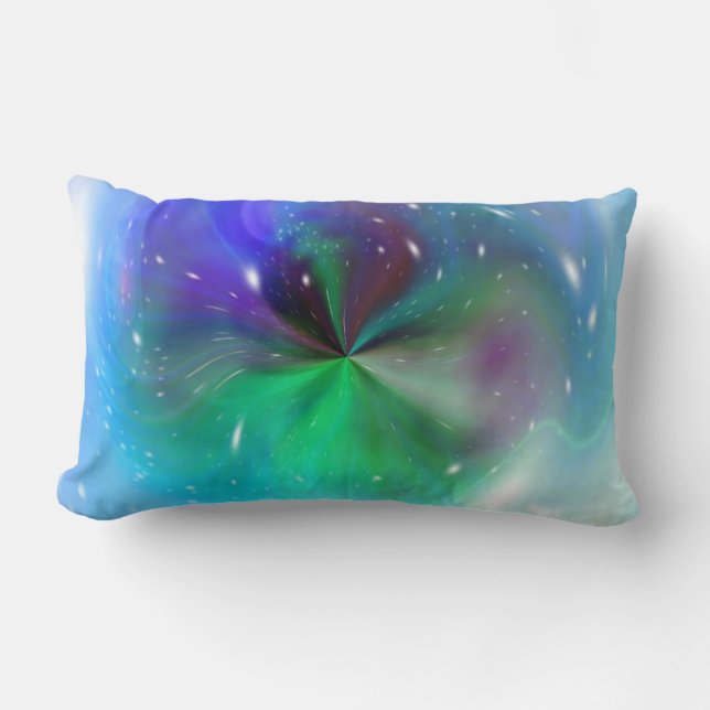 Cojín Lumbar Blue Galaxy Swirl (Anverso)