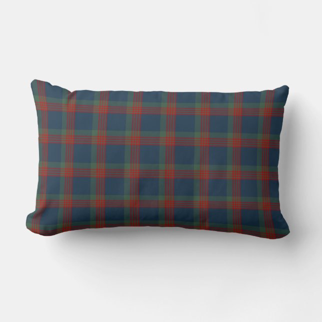 Cojín Lumbar Blue, Green y Red Wilson Clan Escocia Plaid (Anverso)