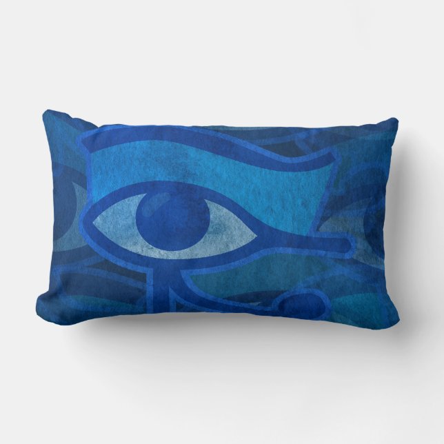 Cojín Lumbar Blue Horus Eye (Anverso)