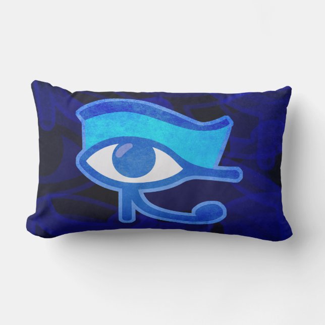 Cojín Lumbar Blue Horus Eye (Anverso)