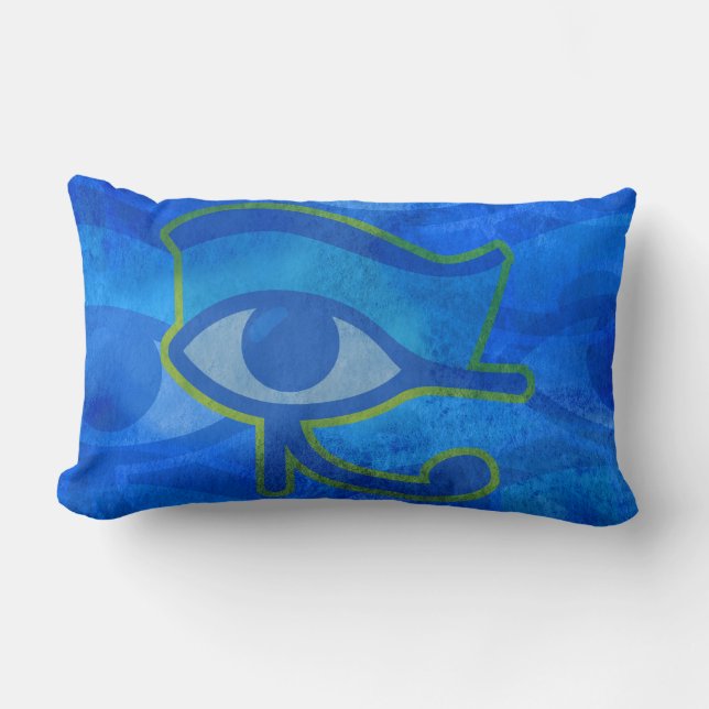Cojín Lumbar Blue Horus Eye (Anverso)