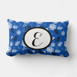 Cojín Lumbar Blue leaves romantic garden