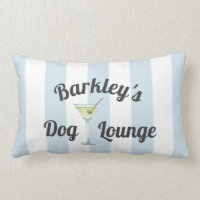 Blue Stripes Funny Personalized Dog Lounge