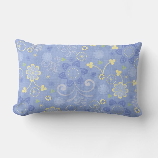 Cojín Lumbar Blue Summer Daisy (Anverso)