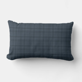 Cojín Lumbar Blue Tartan Plaid Holiday Tartan | Rústico moderno
