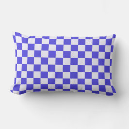 Cojín Lumbar Blueberry cream checkered pattern